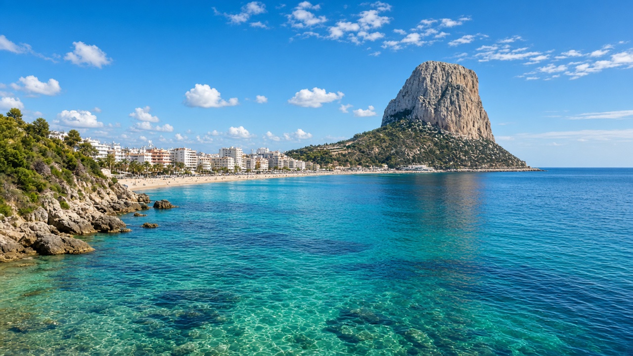 C&ocirc;te de Calpe avec vue sur la M&eacute;diterran&eacute;e